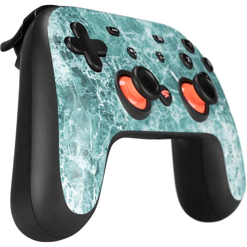 Crushed Turquoise Google Stadia Controller Skin