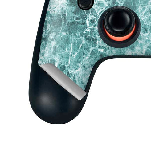 Crushed Turquoise Google Stadia Controller Skin