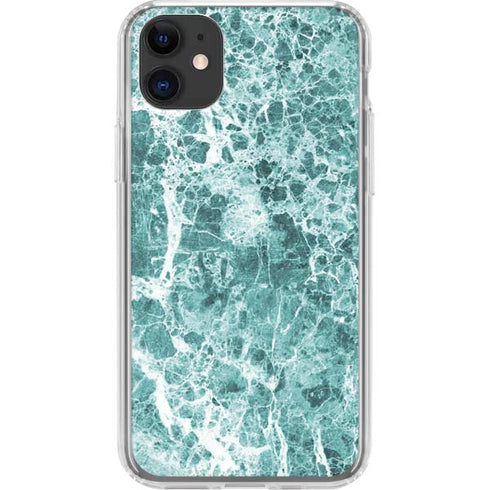 Crushed Turquoise iPhone 11 Clear Case