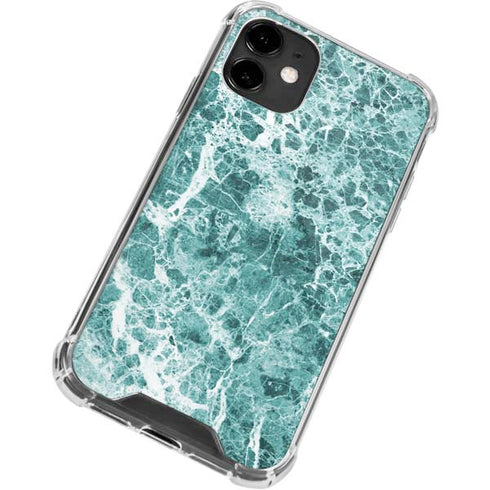 Crushed Turquoise iPhone 12 Clear Case