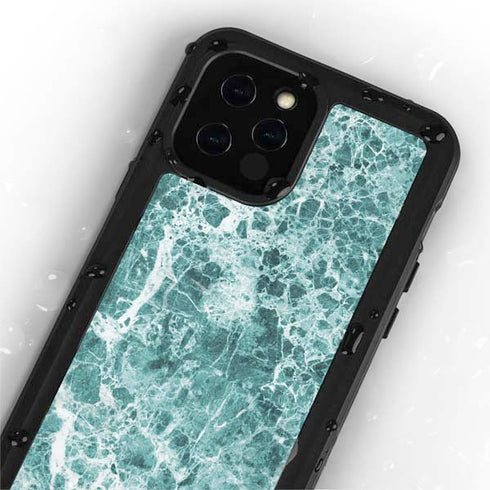 Crushed Turquoise iPhone 12 Pro Waterproof Case