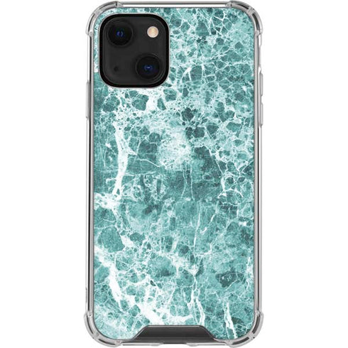 Crushed Turquoise iPhone 13 Mini Clear Case