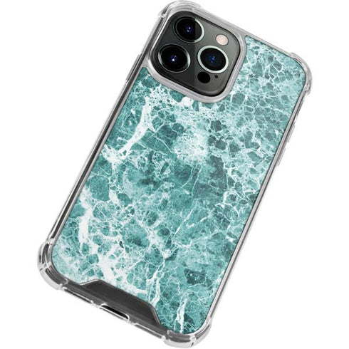 Crushed Turquoise iPhone 13 Pro Max Clear Case
