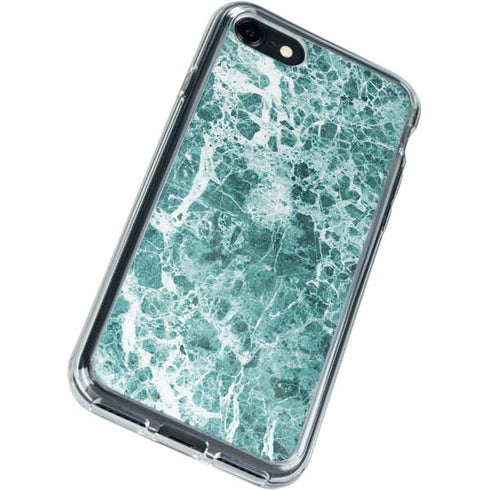 Crushed Turquoise iPhone SE (2nd & 3rd Gen) Clear Case
