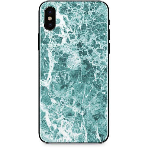 Crushed Turquoise iPhone X Skin