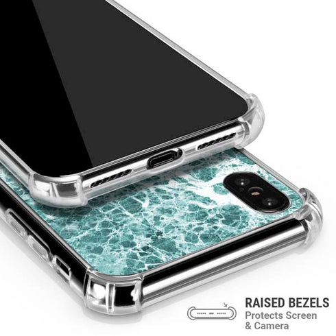 Crushed Turquoise iPhone XS Max Clear Case