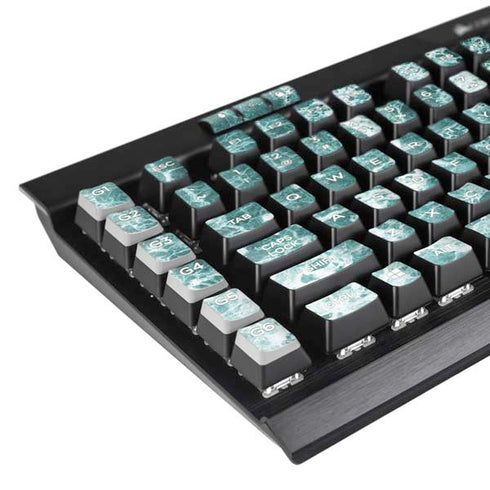 Crushed Turquoise K95 RGB PLATINUM Mechanical Gaming Keyboard Skin