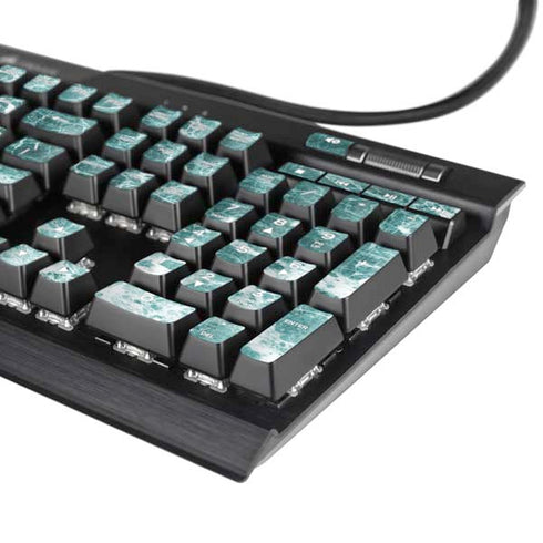 Crushed Turquoise K95 RGB PLATINUM Mechanical Gaming Keyboard Skin