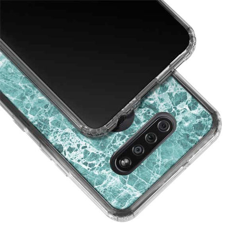 Crushed Turquoise LG K51/Q51 Clear Case