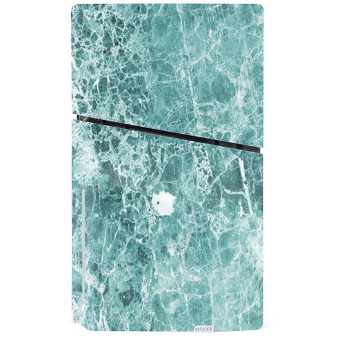 Crushed Turquoise PS5 Slim Disk Console Skin