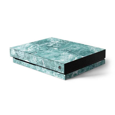 Crushed Turquoise Xbox One X Console Skin