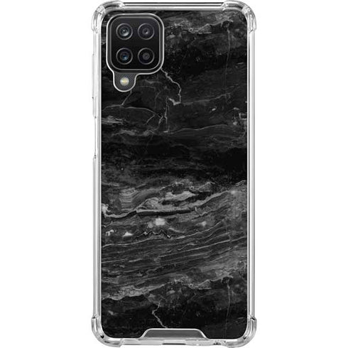 Crystal Black Galaxy A12 Clear Case