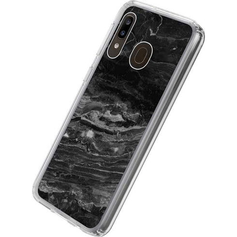 Crystal Black Galaxy A20 Clear Case