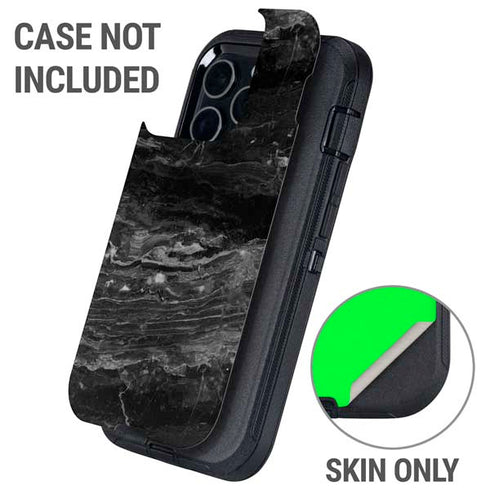 Crystal Black Otterbox Defender iPhone Skin