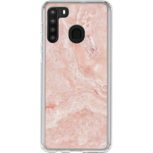 Crystal Pink Galaxy A21 Clear Case