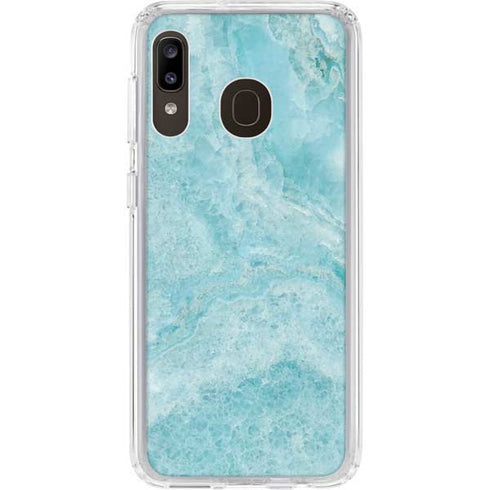 Crystal Turquoise Galaxy A20 Clear Case