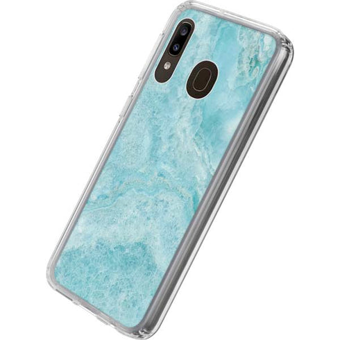 Crystal Turquoise Galaxy A20 Clear Case