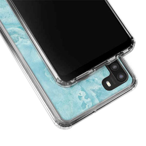 Crystal Turquoise Galaxy A21 Clear Case
