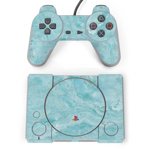 Crystal Turquoise PlayStation Classic Bundle Skin