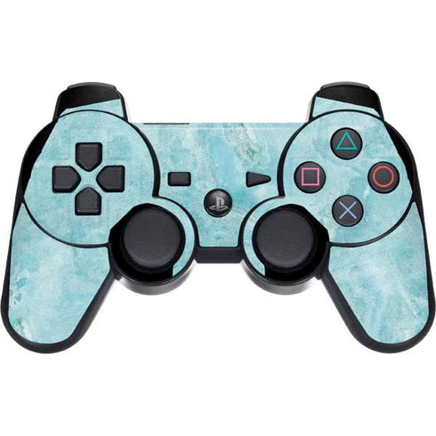Crystal Turquoise PS3 Dual Shock wireless controller Skin