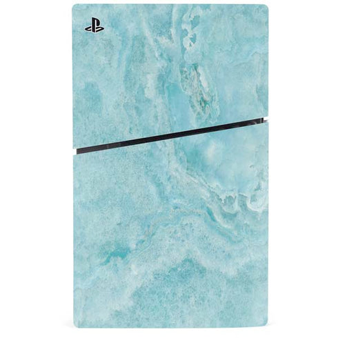 Crystal Turquoise PS5 Slim Digital Edition Bundle Skin
