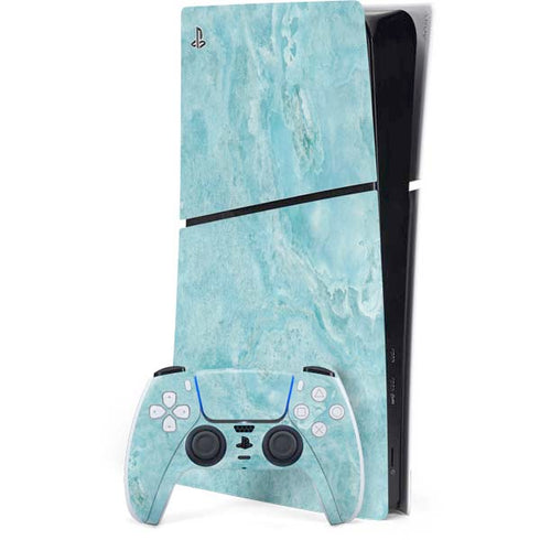 Crystal Turquoise PS5 Slim Digital Edition Console Skin