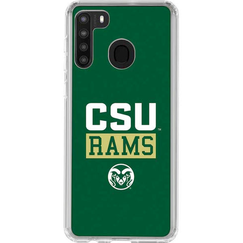 Colorado State University CSU Rams Galaxy A21 Clear Case