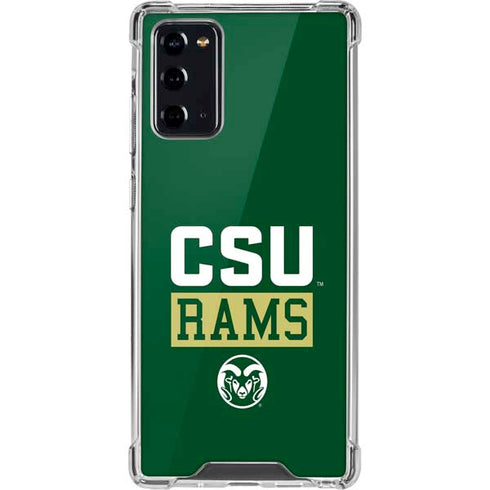 Colorado State University CSU Rams Galaxy Note20 5G Clear Case