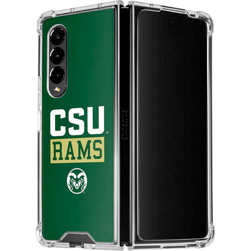 Colorado State University CSU Rams Galaxy Z Fold4 5G Clear Case