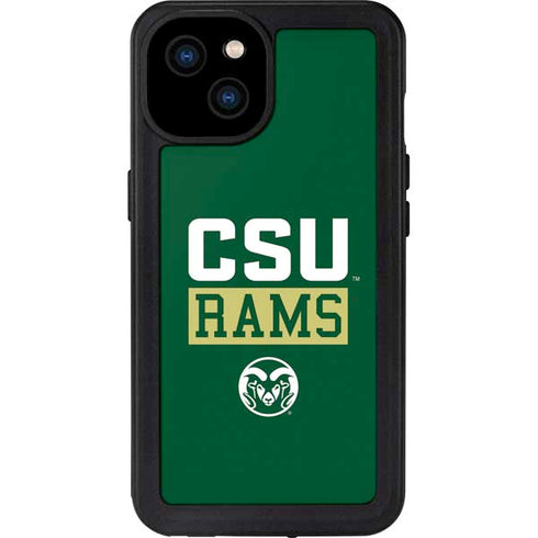 Colorado State University CSU Rams iPhone 15 Plus Waterproof Case