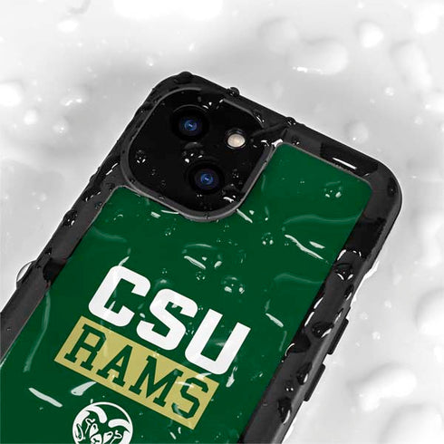 Colorado State University CSU Rams iPhone 15 Plus Waterproof Case