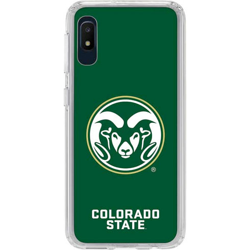 Colorado State University CSU Rams Logo Galaxy A10e Clear Case