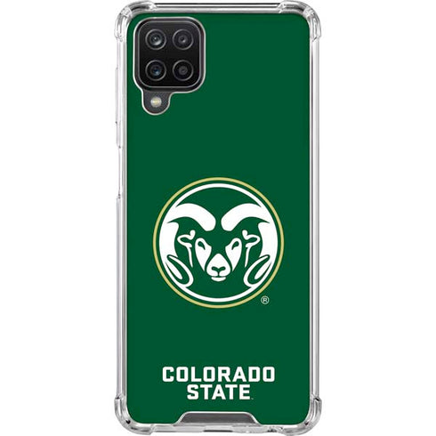 Colorado State University CSU Rams Logo Galaxy A12 Clear Case