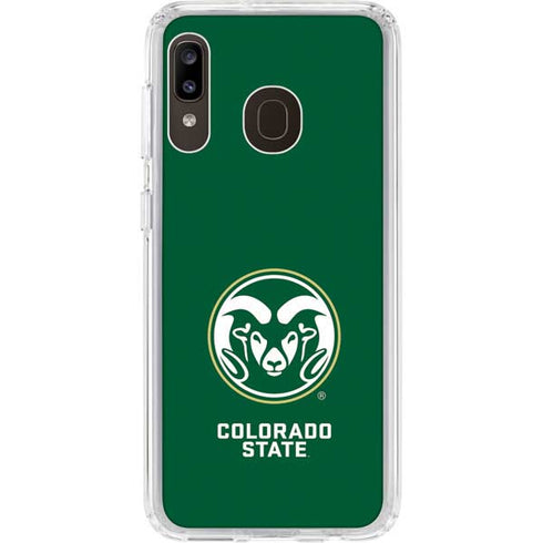 Colorado State University CSU Rams Logo Galaxy A20 Clear Case