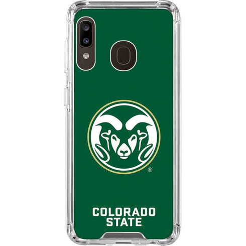 Colorado State University CSU Rams Logo Galaxy A30 Clear Case