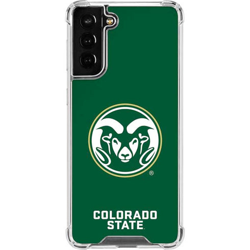Colorado State University CSU Rams Logo Galaxy S21 FE Clear Case