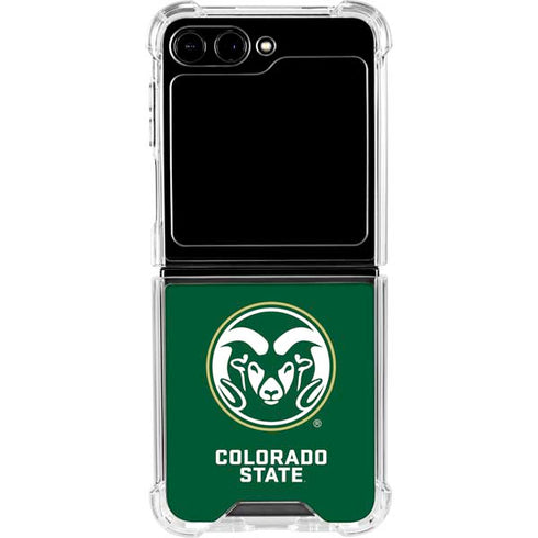 Colorado State University CSU Rams Logo Galaxy Z Flip5 5G Clear Case