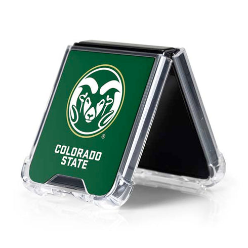 Colorado State University CSU Rams Logo Galaxy Z Flip5 5G Clear Case