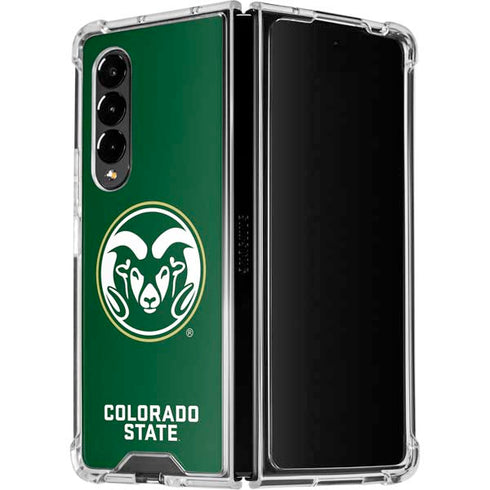 Colorado State University CSU Rams Logo Galaxy Z Fold4 5G Clear Case