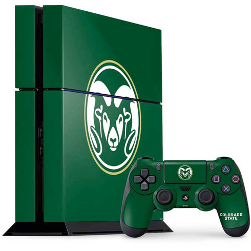 Colorado State University CSU Rams Logo PS4 Console and Controller Bundle Skin