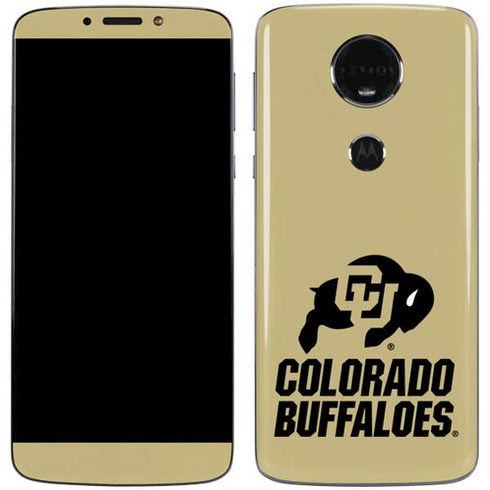University of Colorado CU Collegiate Text Moto E5 Plus Skin
