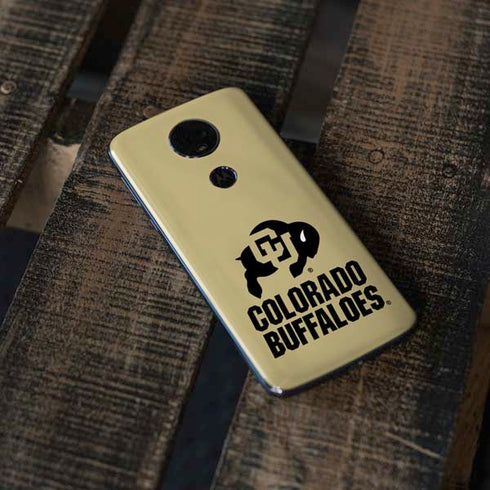 University of Colorado CU Collegiate Text Moto E5 Plus Skin