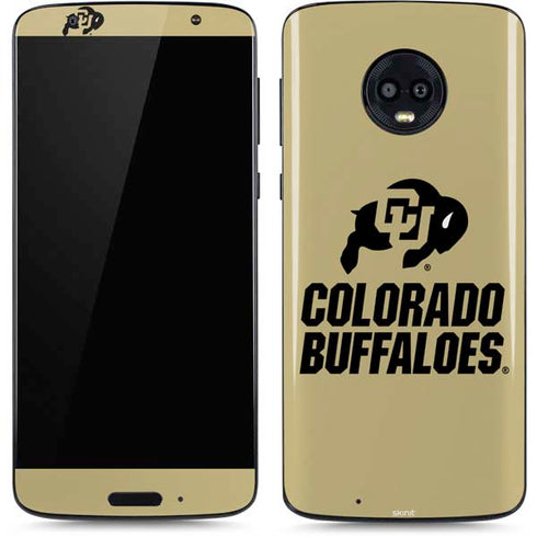 University of Colorado CU Collegiate Text Moto G6 Skin