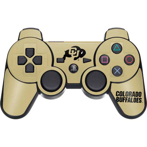 University of Colorado CU Collegiate Text PS3 Dual Shock wireless controller Skin