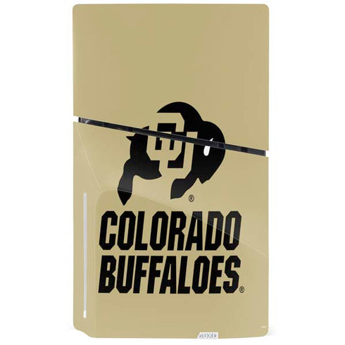 University of Colorado CU Collegiate Text PS5 Slim Disk Console Skin