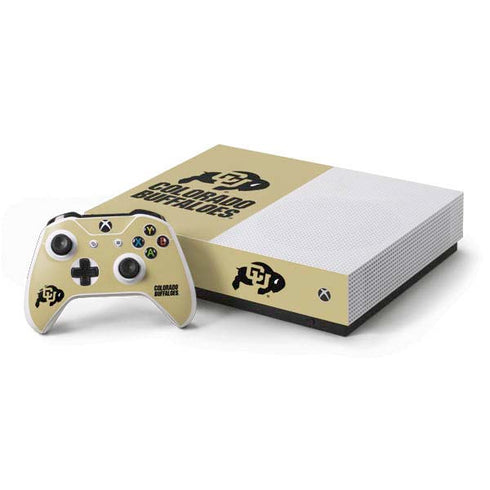 University of Colorado CU Collegiate Text Xbox One S All-Digital Edition Bundle Skin