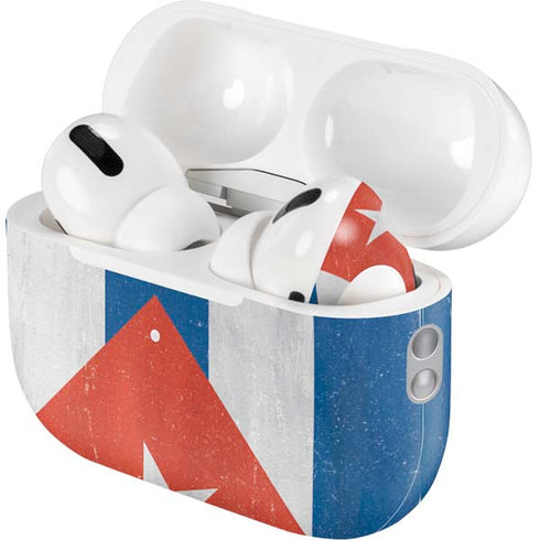 Cuban Flag Distressed AirPods Pro 2nd Gen Skin