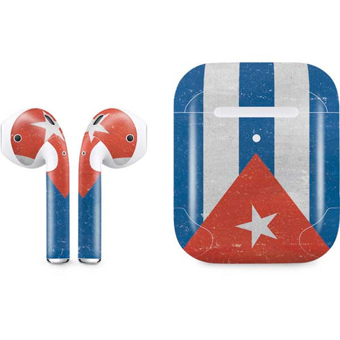 Cuban Flag Distressed Apple AirPods 2 Skin