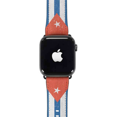 Cuban Flag Distressed Apple Watch Band 38-40mm