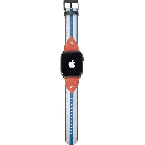 Cuban Flag Distressed Apple Watch Band 38-40mm